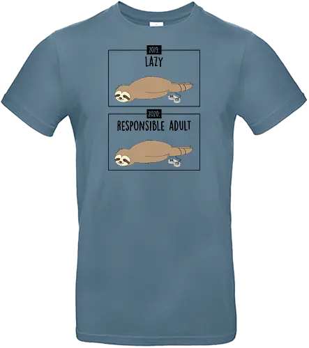 2020 responsible adult - Corona, meme, fun, lazy, Responsible Adult, sloth - Standard T-Shirt