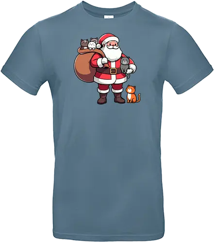 Meowy Christmas - Santa, Cats, present - Standard T-Shirt
