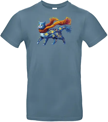 Starry cat - katze, van gogh - Standard T-Shirt
