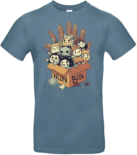 Game of Boxes - cat, katze, karton, game, throne, kitty, iron - Standard T-Shirt