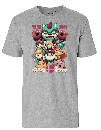 Smash Cats - smash, Character, original, katze, cat, bt em up - Fairtrade T-Shirt