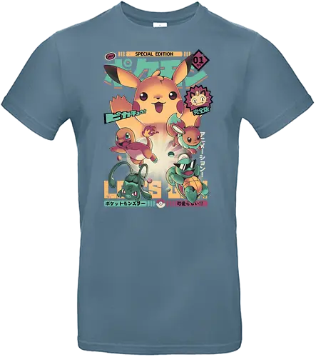 Pokezine - magazine, pocket, monster, go, Lets Go, gaming - Standard T-Shirt
