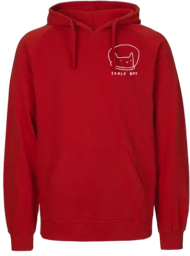 Space Boy Cat :3 - space, boy, cat, katze, cute, pocket - Fairtrade Hoodie