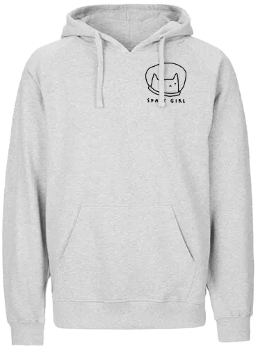 Space Girl Cat :3 - space, girl, cat, katze, pocket - Fairtrade Hoodie