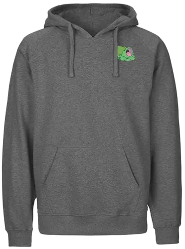 #001 - Green Dino - pocket, monster, starter, kanto - Fairtrade Hoodie