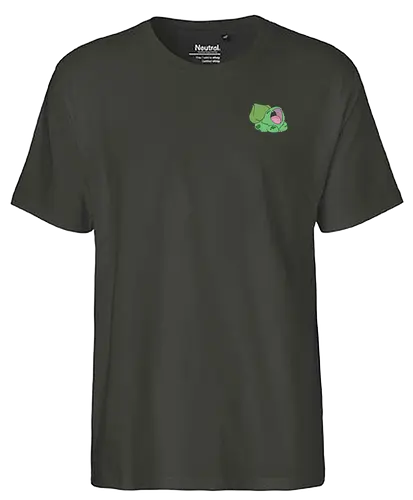 #001 - Green Dino - pocket, monster, starter, kanto - Fairtrade T-Shirt
