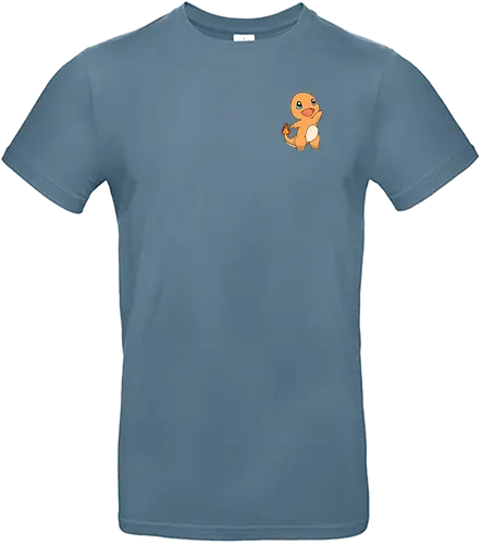 #004 - Orange Lizard - pocket, monster, dino, starter, fire - Standard T-Shirt