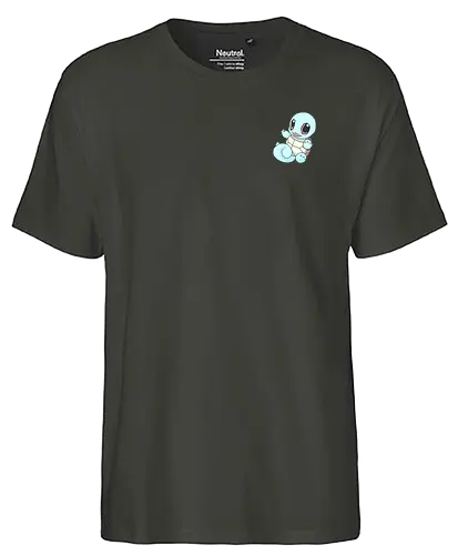 #007 - Blue Turtle - pocket, monster, water, starter - Fairtrade T-Shirt