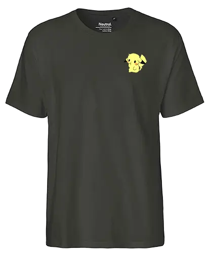 #025 - Yellow Mouse - pocket, monster, yellow, starter, electric - Fairtrade T-Shirt
