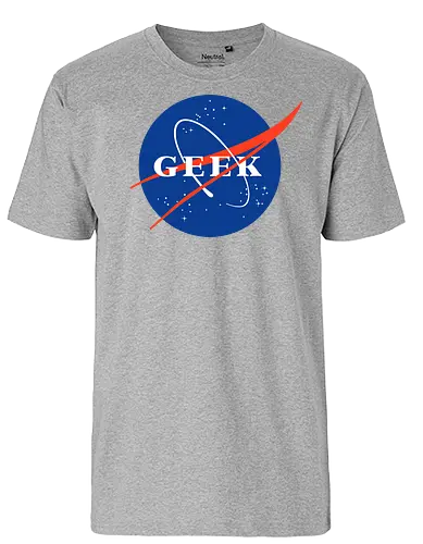 NASA - GEEK - geek, science, nasa, space, rocket, logo, nerd, wissenschaft - Fairtrade T-Shirt