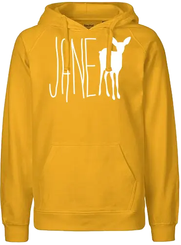 Jane Deer - white - gaming, strange, life, Jane Deer, deer - Fairtrade Hoodie