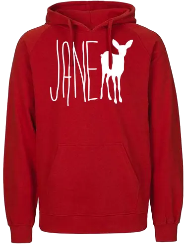 Jane Deer - white - gaming, strange, life, Jane Deer, deer - Fairtrade Hoodie
