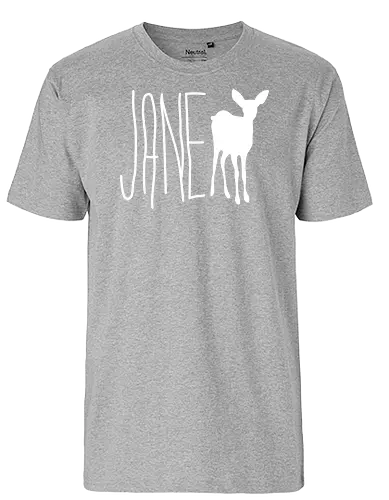 Jane Deer - white - gaming, strange, life, Jane Deer, deer - Fairtrade T-Shirt