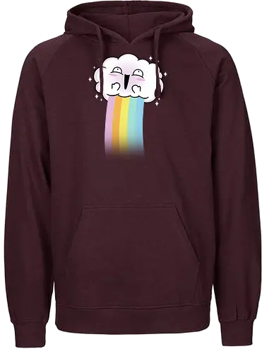 kawaii cloud - kawaii, cloud, wolke, süß, regenbogen, rainbow, niedlich, Rain, regen - Fairtrade Hoodie