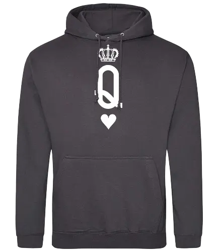 Queen - queen, königin, karte, kartenspiel, fun - Standard Hoodie