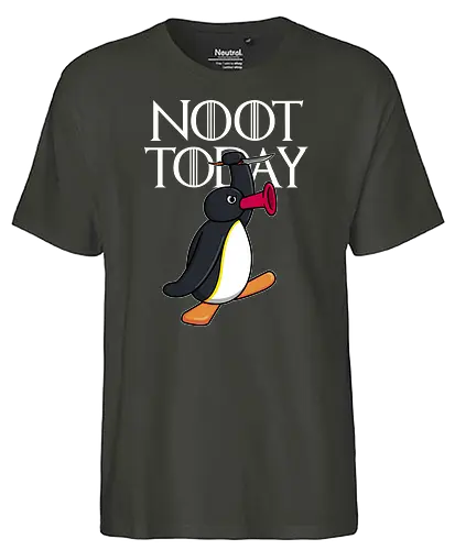 Noot Today - Pingu, Noot, not today, game, arya, pinguin, Statement, throConsole - Fairtrade T-Shirt