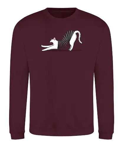 sHero of Timt - cat, katze, Magische Spirale, 90s, mornings, montag, müde, sleepy, SHero of Timey - Sweatshirt