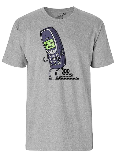 Snake Happens - snake, shit happens, Nokia, 3310, pixel, retro, handy - Fairtrade T-Shirt