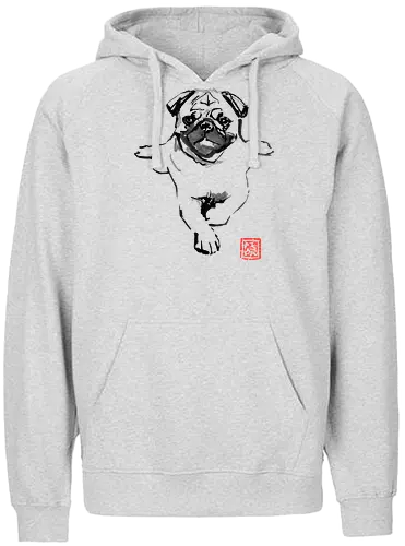 Carlie On The Floor - mops, hund, tier - Fairtrade Hoodie