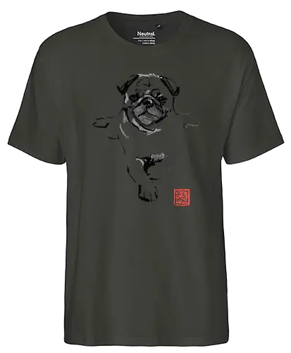 Carlie On The Floor - mops, hund, tier - Fairtrade T-Shirt