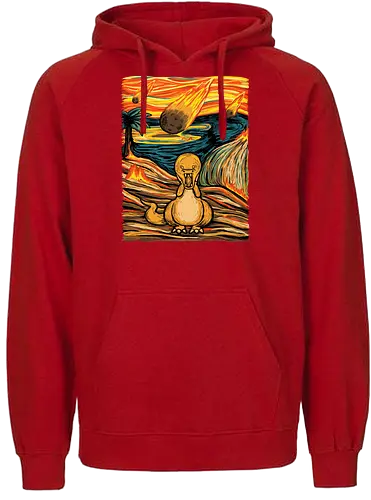 The Roar - der schrei, Munch, dinosaurier, dino, extinct, meteor, scrm, the scrm - Fairtrade Hoodie