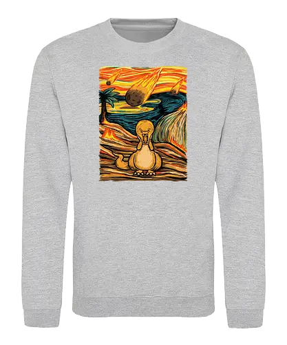 The Roar - der schrei, Munch, dinosaurier, dino, extinct, meteor, scrm, the scrm - Sweatshirt