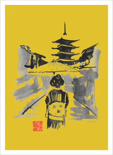Geisha And Pagode