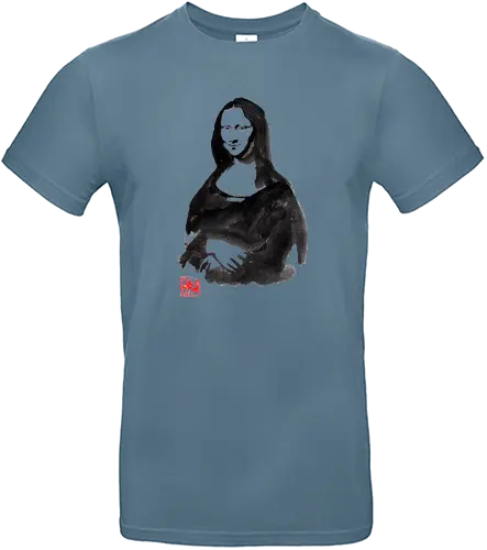 Mona Lisa - mona lisa, traditional art, sumi-e, da vinci, leonardo da vinci - Standard T-Shirt