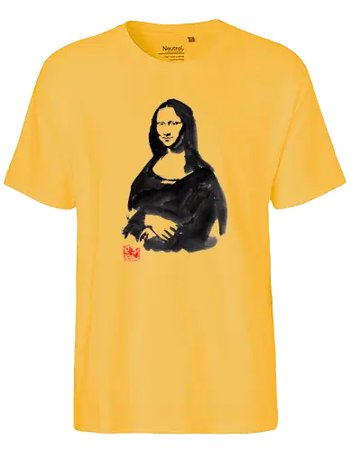 Mona Lisa - mona lisa, traditional art, sumi-e, da vinci, leonardo da vinci - Fairtrade T-Shirt