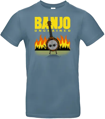 Banjo Unchained - film, fun, Django, banjo, mashup - Standard T-Shirt