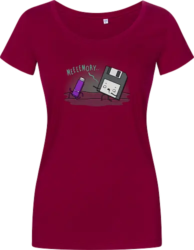 Memory - it, Floppy Disk, Diskette, Usb Stick, Flash speicher - Damen T-Shirt