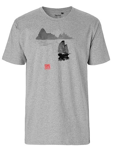 baie d'along - japan, sumi-e, boot, kunst, art - Fairtrade T-Shirt