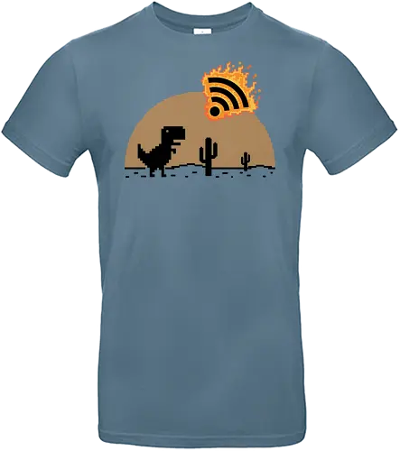 Apocalypsis signal! - dino, Extinction, Wireless, apocalypse, dinosaur, fun, it - Standard T-Shirt