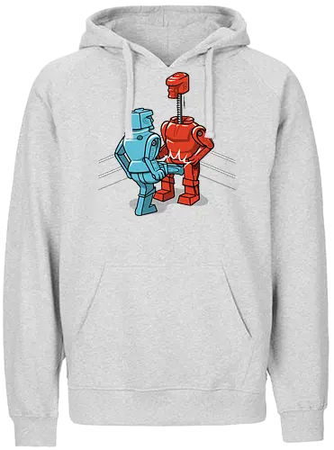 Blue Kick! - Rock em, Sock em, robot, kick, Nads - Fairtrade Hoodie