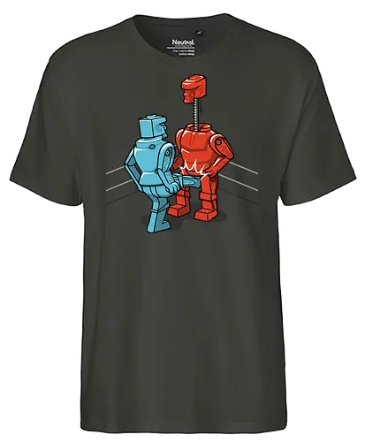 Blue Kick! - Rock em, Sock em, robot, kick, Nads - Fairtrade T-Shirt