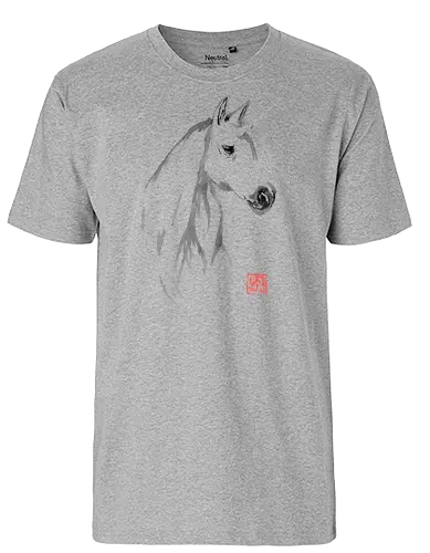 unicorn - einhorn, unicorn, sumi-e - Fairtrade T-Shirt