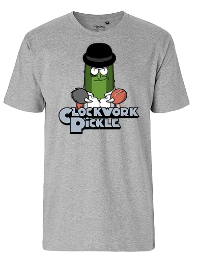 A Clockwork Pickle! - rick, pickle, mashup, Clockwork, Orange, movie, cartoon, serie - Fairtrade T-Shirt