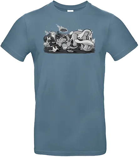 Cubist Extinction! - dino, Meteorite, Extinction, Cubism, Kubismus, kunst, art - Standard T-Shirt