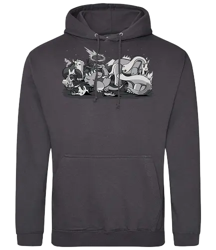 Cubist Extinction! - dino, Meteorite, Extinction, Cubism, Kubismus, kunst, art - Standard Hoodie