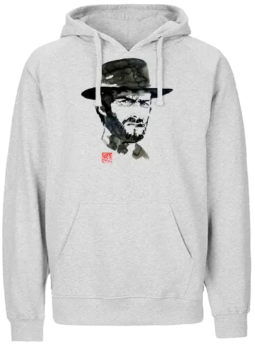 the good 03 - cowboy, western, good, bad, ugly, Clint, sumi-e, Clint stwood - Fairtrade Hoodie