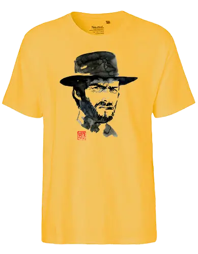 the good 03 - cowboy, western, good, bad, ugly, Clint, sumi-e, Clint stwood - Fairtrade T-Shirt