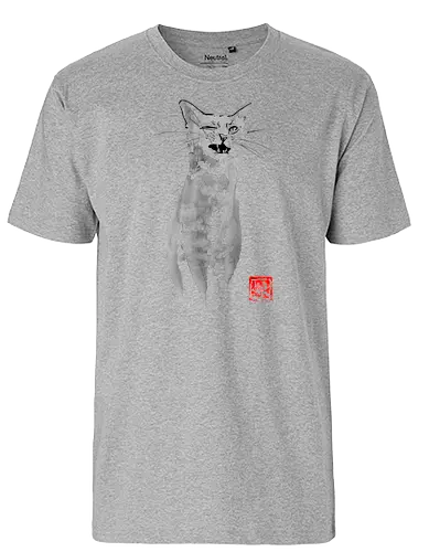 blinking cat - Fairtrade T-Shirt