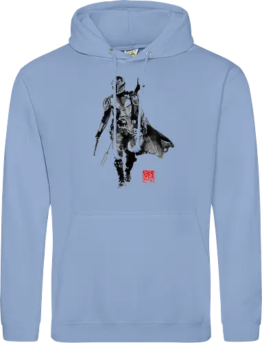 mando - tv, scifi, space opera, Mando, sumi-e - Standard Hoodie