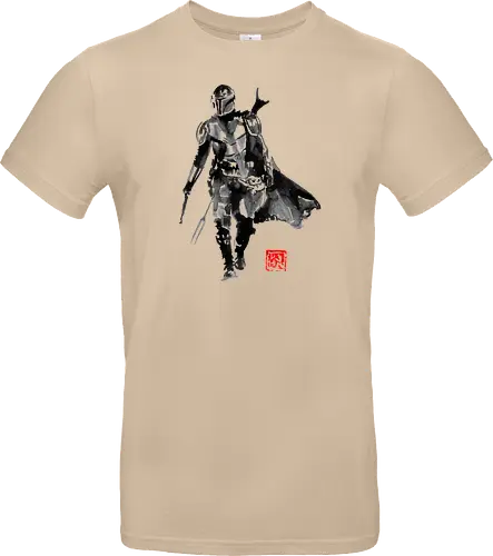 mando - tv, scifi, space opera, Mando, sumi-e - Standard T-Shirt