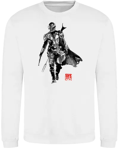 mando - tv, scifi, space opera, Mando, sumi-e - Sweatshirt