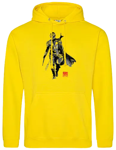mando - tv, scifi, space opera, Mando, sumi-e - Standard Hoodie