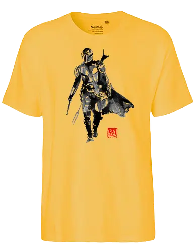 mando - tv, scifi, space opera, Mando, sumi-e - Fairtrade T-Shirt