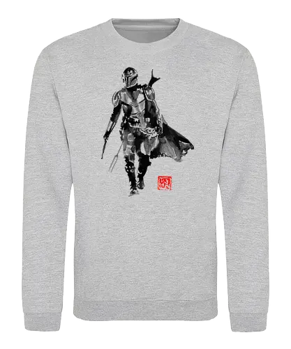 mando - tv, scifi, space opera, Mando, sumi-e - Sweatshirt