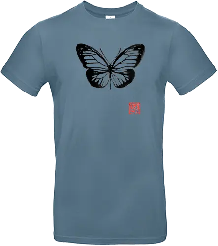 butterfly - Butterfly, Schmetterling, tiere, animals, sumi-e, art, kunst - Standard T-Shirt