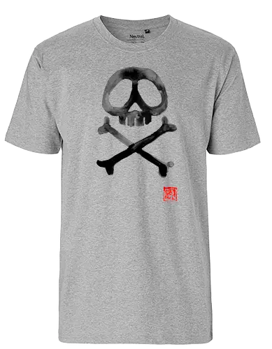Space Pirate Flag - Space Pirate, anime, manga, captain, sumi-e - Fairtrade T-Shirt